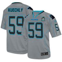 Nike Panthers -59 Luke Kuechly Lights Out Grey With 20TH Season Patch Men's Stitched NFL Elite Jerse Nike Panthers -59 Luke Kuechly Lights Out Grey With 20TH Season Patch Men's Stitched NFL Elite Jerse