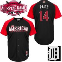 Detroit Tigers #14 David Price Black 2015 All-Star American League Stitched MLB Jersey Detroit Tigers #14 David Price Black 2015 All-Star American League Stitched MLB Jersey
