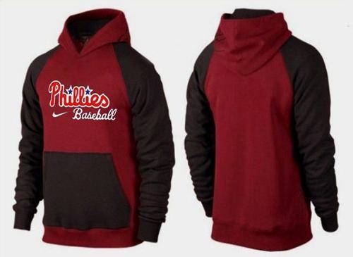 Philadelphia Phillies Pullover Hoodie Burgundy Red Black