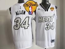 Miami Heat -34 Ray Allen White on White Finals Patch Stitched NBA Jersey Miami Heat -34 Ray Allen White on White Finals Patch Stitched NBA Jersey