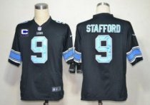 Nike Lions -9 Matthew Stafford Black Alternate With C Patch Stitched NFL Game Jersey Nike Lions -9 Matthew Stafford Black Alternate With C Patch Stitched NFL Game Jersey