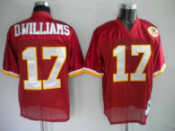Mitchell and Ness Redskins -17 Doug Williams Red With 50TH Anniversary Patch Stitched NFL Jersey