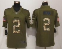 Nike Atlanta Falcons 2 Matt Ryan Green Stitched NFL Limited Salute To Service Jersey Nike Atlanta Falcons 2 Matt Ryan Green Stitched NFL Limited Salute To Service Jersey
