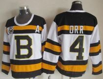 Boston Bruins -4 Bobby Orr White CCM Throwback 75TH Stitched NHL Jersey Boston Bruins -4 Bobby Orr White CCM Throwback 75TH Stitched NHL Jersey