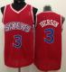 Philadelphia 76ers -3 Allen Iverson Red New Throwback Stitched NBA Jersey
