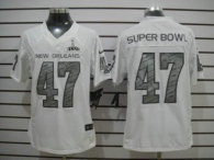 Nike New Orleans White Super Bowl XLVII Elite Jersey