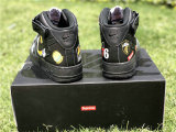 Authentic Supreme x NBA x Nike Air Force 1 Mid Black