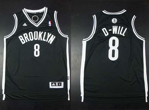 Brooklyn Nets -8 Deron Williams Black D-Will Stitched NBA Jersey