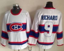 Montreal Canadiens -9 Maurice Richard White CCM Throwback Stitched NHL Jersey Montreal Canadiens -9 Maurice Richard White CCM Throwback Stitched NHL Jersey