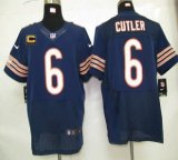 Nike Bears -6 Jay Cutler Navy Blue Team Color With C Patch Stitched NFL Elite Jersey