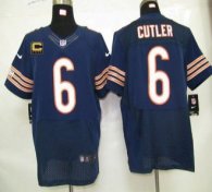 Nike Bears -6 Jay Cutler Navy Blue Team Color With C Patch Stitched NFL Elite Jersey