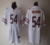 Nike Bears -54 Brian Urlacher White With Hall of Fame 50th Patch Stitched NFL Elite Jersey Nike Bears -54 Brian Urlacher White With Hall of Fame 50th Patch Stitched NFL Elite Jersey