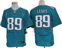 Nike Jacksonville Jaguars #89 Marcedes Lewis Teal Green Team Color Men's Stitched NFL Elite Jersey