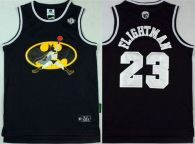 Chicago Bulls -23 Michael Jordan Black FlightMan Stitched NBA Jerseys