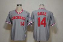 Mitchell And Ness Cincinnati Reds -14 Pete Rose Grey Throwback Stitched MLB Jersey Mitchell And Ness Cincinnati Reds -14 Pete Rose Grey Throwback Stitched MLB Jersey