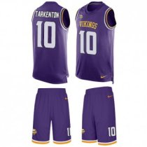 Vikings #10 Fran Tarkenton Purple Team Color Stitched NFL Limited Tank Top Suit Jersey Vikings #10 Fran Tarkenton Purple Team Color Stitched NFL Limited Tank Top Suit Jersey