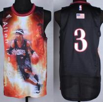 Philadelphia 76ers -3 Allen Iverson Black Portrait Fashion Stitched NBA Jersey Philadelphia 76ers -3 Allen Iverson Black Portrait Fashion Stitched NBA Jersey