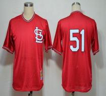 Mitchell And Ness 1985 St Louis Cardinals #51 Willie McGee Red Stitched MLB Jersey Mitchell And Ness 1985 St Louis Cardinals #51 Willie McGee Red Stitched MLB Jersey