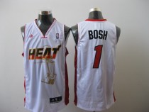 Miami Heat 2011 Championship -1 Chris Bosh White Stitched NBA Jersey Miami Heat 2011 Championship -1 Chris Bosh White Stitched NBA Jersey