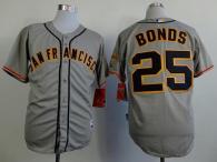 San Francisco Giants #25 Barry Bonds Grey Road Cool Base Stitched MLB Jersey