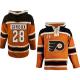 Philadelphia Flyers -28 Claude Giroux Orange Sawyer Hooded Sweatshirt Stitched NHL Jersey