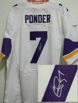 2013 New Minnesota Vikings -7 Christian Ponder White Jerseys(Signed Elite) 2013 New Minnesota Vikings -7 Christian Ponder White Jerseys(Signed Elite)