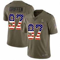 Nike Vikings -97 Everson Griffen Olive USA Flag Stitched NFL Limited 2017 Salute To Service Jersey Nike Vikings -97 Everson Griffen Olive USA Flag Stitched NFL Limited 2017 Salute To Service Jersey