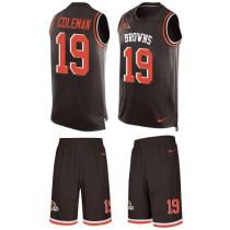 Browns -19 Corey Coleman Brown Team Color Stitched NFL Limited Tank Top Suit Jersey Browns -19 Corey Coleman Brown Team Color Stitched NFL Limited Tank Top Suit Jersey