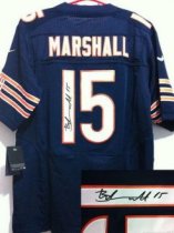Nike Bears -15 Brandon Marshall Navy Blue Team Color Stitched NFL Elite Autographed Jersey Nike Bears -15 Brandon Marshall Navy Blue Team Color Stitched NFL Elite Autographed Jersey