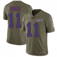 Nike Bills -11 Zay Jones Olive Stitched NFL Limited 2017 Salute To Service Jersey