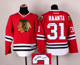 Autographed Chicago Blackhawks -31 Antti Niemi Stitched Red NHL Jersey
