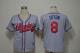 Atlanta Braves #8 Justin Upton Grey Cool Base Stitched MLB Jersey