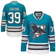 San Jose Sharks -39 Logan Couture Teal 25th Anniversary Stitched NHL Jersey