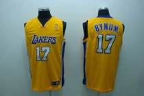 Los Angeles Lakers -17 Andrew Bynum Stitched Yellow NBA Jersey Los Angeles Lakers -17 Andrew Bynum Stitched Yellow NBA Jersey