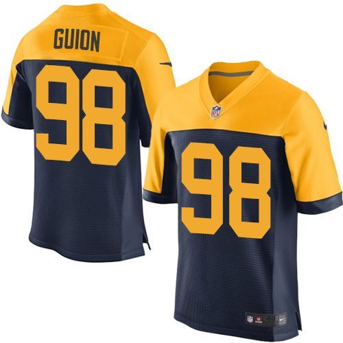 Nike Green Bay Packers #98 Letroy Guion Navy Blue Alternate Men's Stitched NFL New Elite Jersey