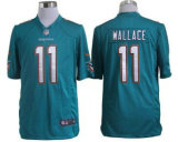 Nike Dolphins -11 Mike Wallace Aqua Green Team Color Stitched NFL Game Jersey