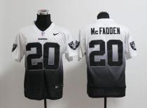 Nike Oakland Raiders #20 Darren McFadden White Black Men's Stitched NFL Elite Fadeaway Fashion Jerse Nike Oakland Raiders #20 Darren McFadden White Black Men's Stitched NFL Elite Fadeaway Fashion Jerse
