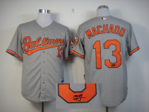 Autographed MLB Baltimore Orioles #13 Manny Machado Grey Cool Base Stitched Jersey Autographed MLB Baltimore Orioles #13 Manny Machado Grey Cool Base Stitched Jersey