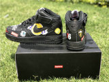 Authentic Supreme x NBA x Nike Air Force 1 Mid Black