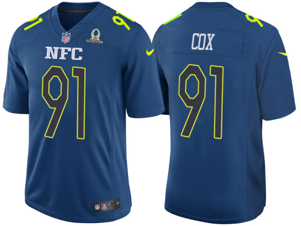 2017 PRO BOWL NFC FLETCHER COX BLUE GAME JERSEY