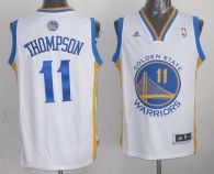 Revolution 30 Golden State Warriors -11 Klay Thompson White Stitched NBA Jersey