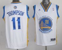 Revolution 30 Golden State Warriors -11 Klay Thompson White Stitched NBA Jersey