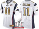 NEW ENGLAND PATRIOTS -11 JULIAN EDELMAN WHITE SUPER BOWL LI CHAMPIONS GOLD ELITE JERSEY