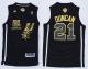 San Antonio Spurs -21 Tim Duncan Black Gold No Champions Stitched NBA Jersey
