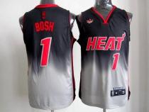 Miami Heat -1 Chris Bosh Black Grey Fadeaway Fashion Stitched NBA Jersey Miami Heat -1 Chris Bosh Black Grey Fadeaway Fashion Stitched NBA Jersey