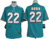 Nike Dolphins -22 Reggie Bush Aqua Green Team Color Stitched NFL Game Jersey