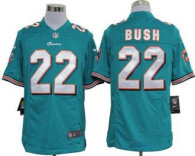 Nike Dolphins -22 Reggie Bush Aqua Green Team Color Stitched NFL Game Jersey