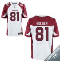 Nike Arizona Cardinals -81 Bolser Jersey White Elite Road Jersey