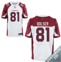 Nike Arizona Cardinals -81 Bolser Jersey White Elite Road Jersey
