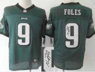 Nike NFL Philadelphia Eagles #9 Nick Foles Green Men's Stitched Elite Autographed Jersey